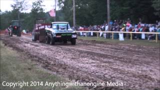 preview picture of video 'CADE SCHAFER IN NIGHT TRAIN PULLING TRUCK, THIRD PULL,  WATA PULLS, BARRYTON, MI 8-1-14'