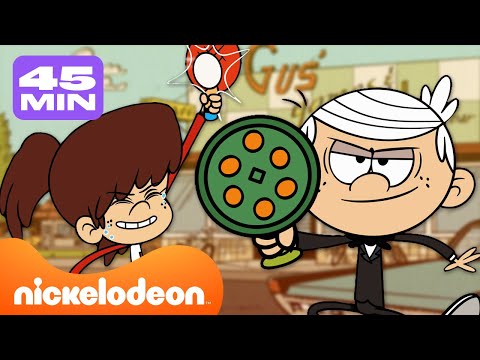 Capa de Loud House | 45 MINUTOS de Aventuras de Fliperama 🕹 | Nickelodeon em Português