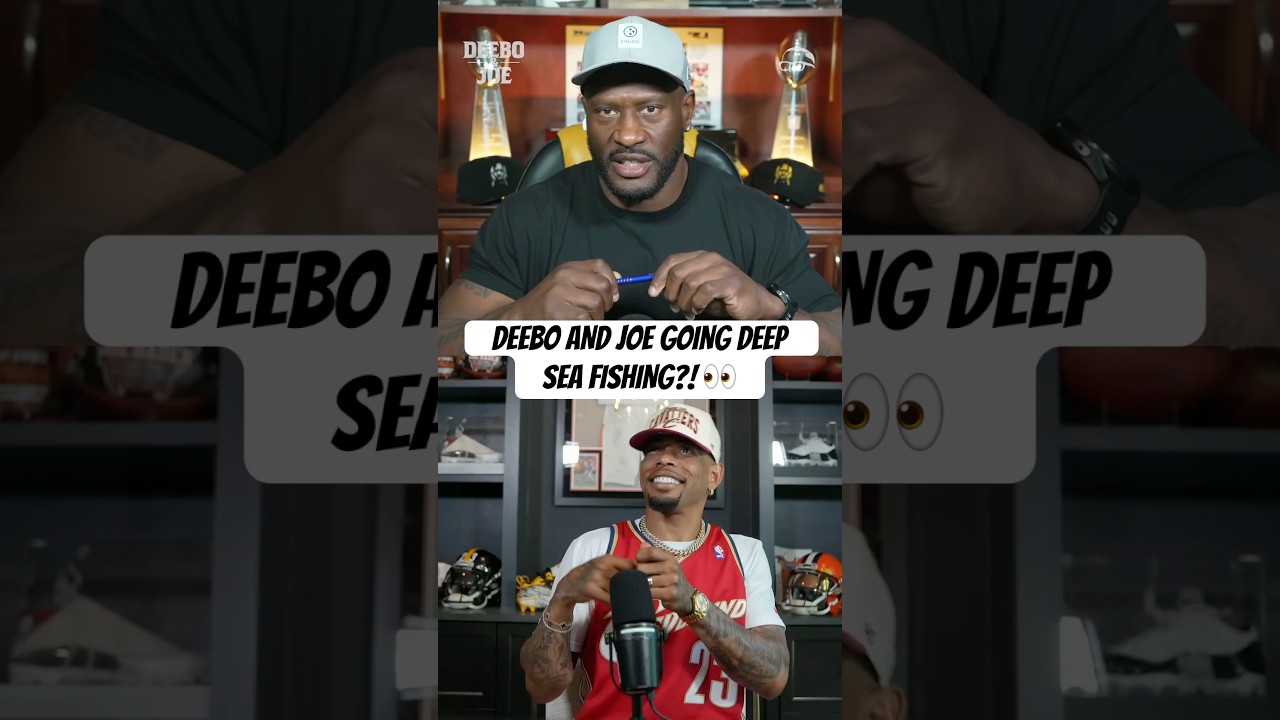 Deebo’s gonna teach Joe a few things about fishing, but first Joe gotta get fitted 😎🎣 #DeeboAndJoe