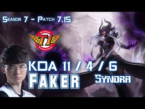 SKT T1 Faker SYNDRA vs VLADIMIR Mid - Patch 7.15 KR Ranked