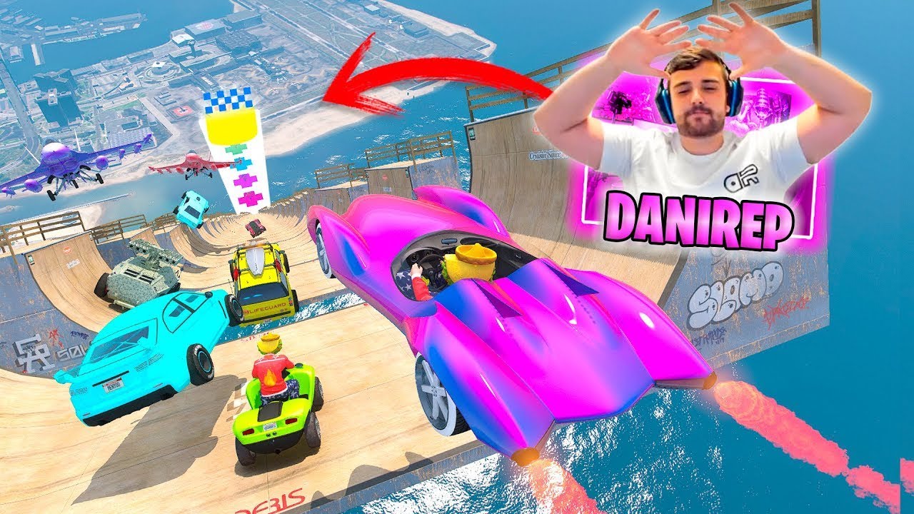 MEGA RAMPA PERO JUEGO SIN MANOS!! VOY VOLANDO! - GTA 5 ONLINE