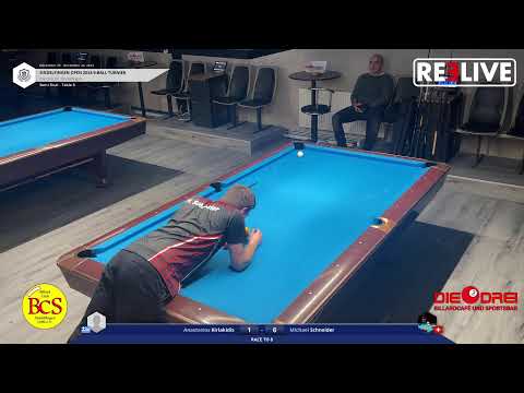 1/4 Finale Anastasios Kiriakidis vs Dennis Laszkowski Sindelfingen Open 2024 9-Ball