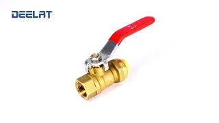 Brass Lead Free Push and Fit Fitting - Ball Valve Connector - Qty. 20pcs