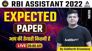 RBI Assistant Maths Expected Paper 2022 by Siddharth Srivastava |