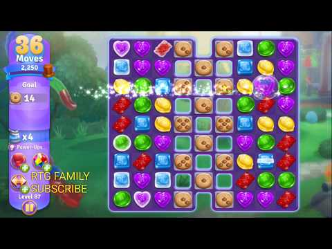 LEVEL 87 Willy Wonka’s Sweet Adventure NEW Zynga chocolate match 3 game बच्चे
