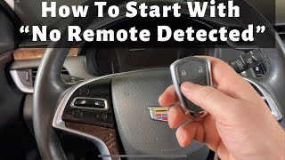 2013 - 2019 Cadillac XTS - No Remote Detected  | How to Start With Dead, Bad, Broken Smart Key Fob