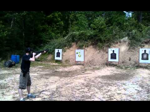 Remington 870 with 3.5 inch magnum buckshot.