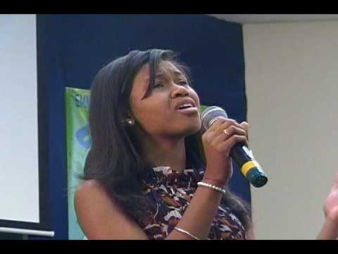 Cara Watson at Church singing