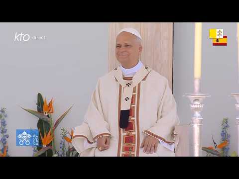 Messe présidée par le pape #LéonXIV au port de Santa Cruz de Tenerife #PapeenEspagne