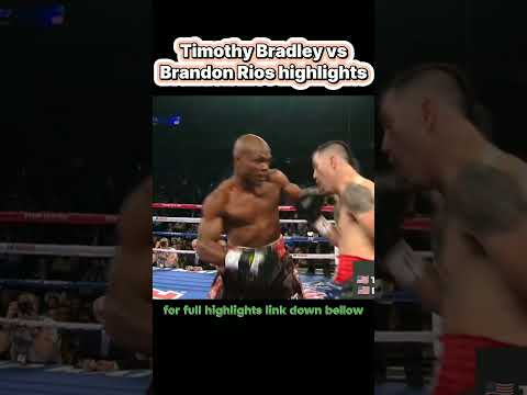 Timothy Bradley vs Brandon Rios  #boxing #boxeo #fight