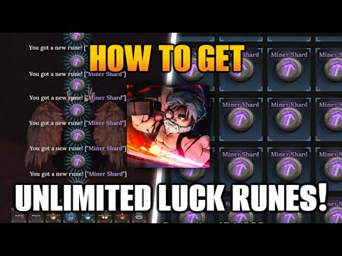 (ABUSE THIS NOW!) The Absolute BEST way to Farm Miner Shard/Luck Runes in The Forge ROBLOX