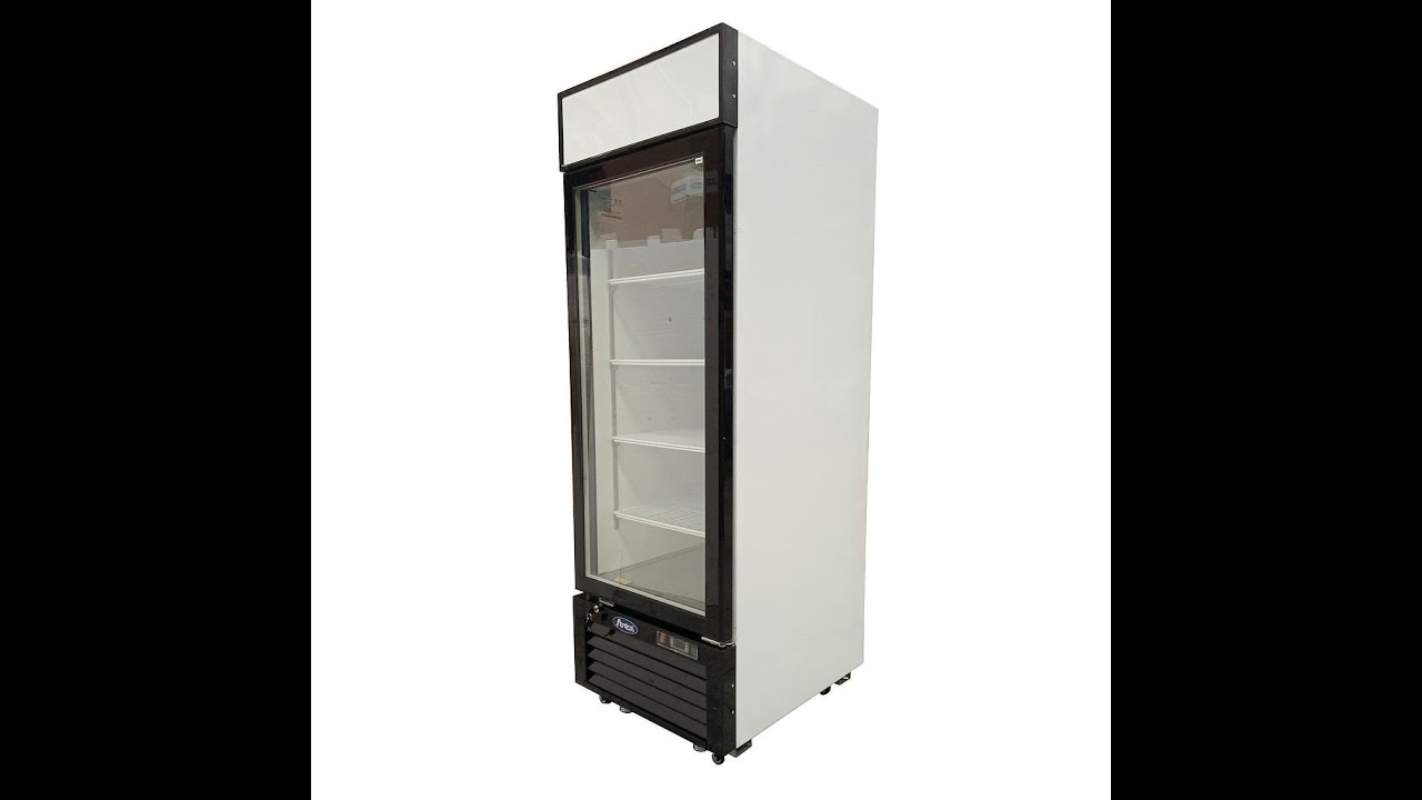 Refrigerador vertical de puerta de vidrio