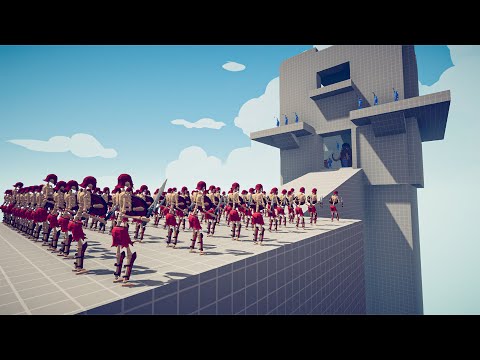 100x SKELETON WARRIOR ATTACK THE TOWER -Totally Accurate Battle Simulator | TABS