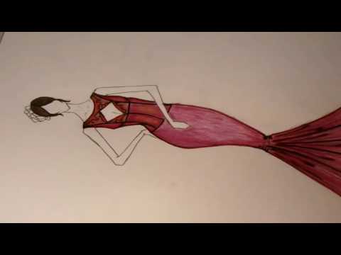 How I Sketch A Dress | Aimi Nadhirah