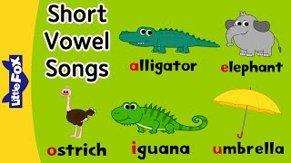 Phonics Songs | Short Vowels | A, E, I, O, U | Little Fox