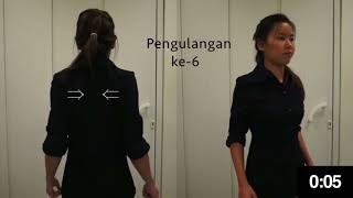 Senaman tulang belikat dengan tangan di sisi badan