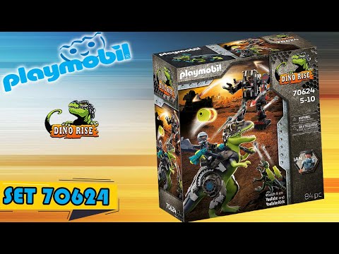 Playmobil SET 70624  DINO RISE   T-REX gegen Roboter  /  Flashback Dino Riders