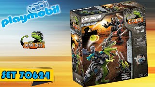 Playmobil SET 70624 DINO RISE T-REX gegen Roboter / Flashback Dino Riders