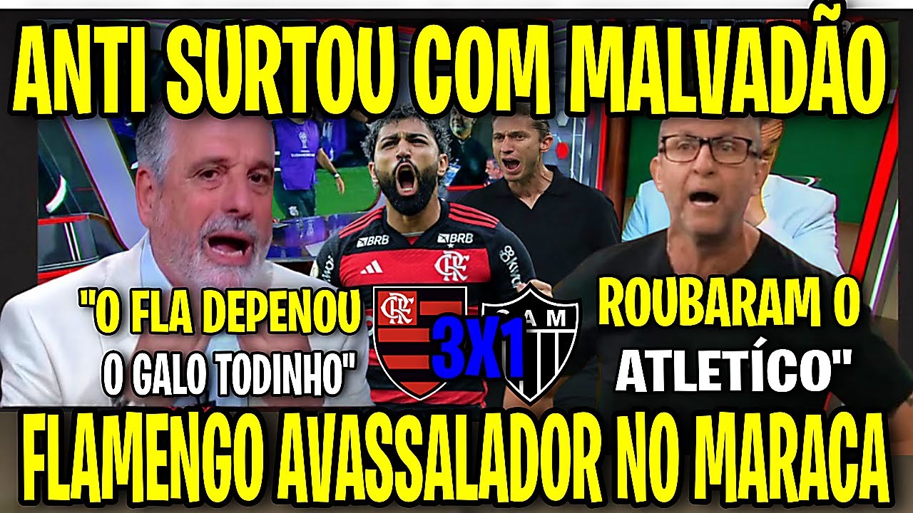 MÍDIA ANTI SURT0U COM O ESPETÁCULO DO FLAMENGO DE FILIPE LUIS!FLAMENGO 3X1 ATLETICO MG COPA BRASIL