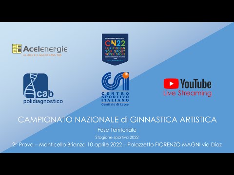 2° Prova del Campionato di Ginnastica Artistica - Fase Territoriale - 10 aprile 2022