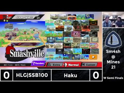 Sm4sh@Mines 21 - HLG|SSB100 (Shulk, Olimar) Vs. Haku (Pikachu) - Winners Semifinals