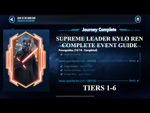 Complete Unlock Guide For Unlocking Supreme Leader Kylo Ren. Easy Strategy For Tiers 1-6.