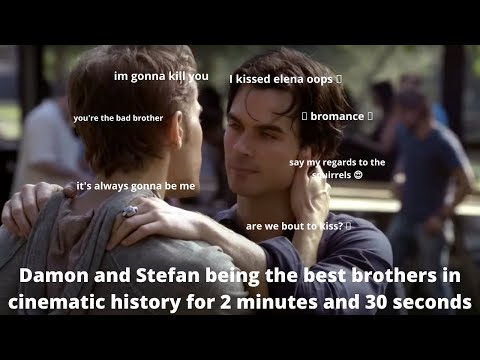 Damon and stefan being the best brothers in cinematic history for 2 minutes and 30 seconds