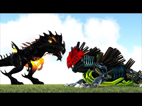 DEMONIC REAPER EMPRESS BOSS ARMY VS BIONIC MAGMASAUR BOSS (ARK SURVIVAL EVOLVED BATTLE BOSSES)