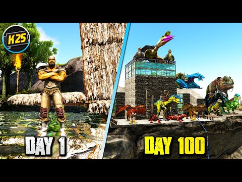 I Survived 100 Days of HARDCORE Ark Survival Evolved on RAGNAROK😜