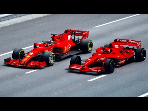 Formula Polyphony Gran Turismo vs Ferrari F1 2020 - Drag Race 20 KM