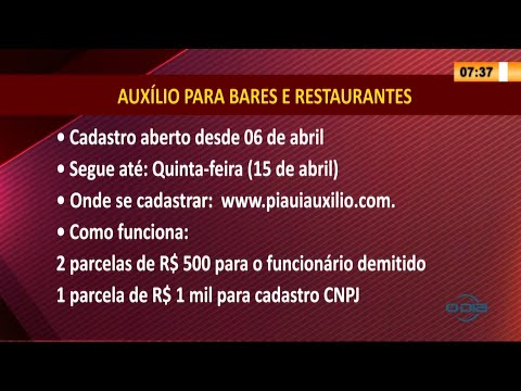 Prazo para inscrição em auxílio de bares e restaurantes acaba hoje 15 04 2021