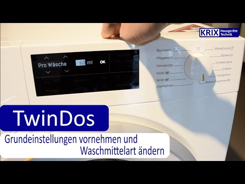 Miele TwinDos Kalkgehalt des Wassers ändern, anderes Waschmittel einstellen