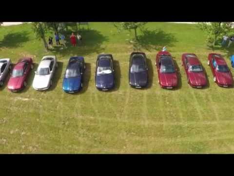 BMW 8er Treffen 140615 Altmühltal - Parken auf der Wiese von oben