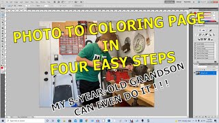 PHOTO TO COLORING PAGE IN 4 EASY STEPS In Photoshop or any good editor