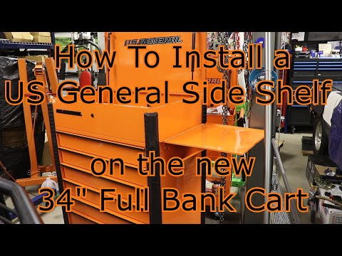 How to Install a Folding Side Tray on Harbor Freight's US General Master Tech Service Cart