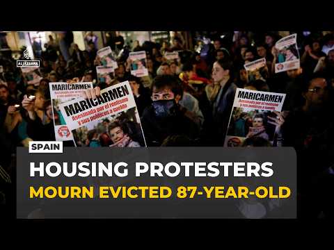 Madrid protesters mourn evicted 87-year-old who became face of Spain's housing crisis