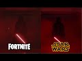 Darth Vader scene comparison | Fortnite X Star Wars