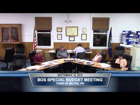 Board of Selectmen 9/16/15