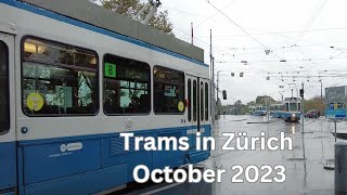 Straßenbahn Zürich - Trams in Zürich - October 2023