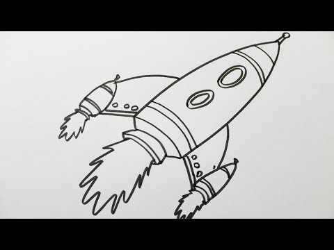 How to draw a rocket ship