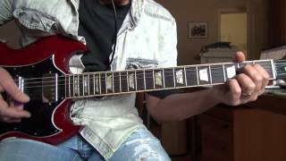 Johnny Winter guitar lesson &quot;Stranger&quot; closeup &amp; slowdown incl. simple backing track
