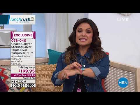 Chaco Canyon Sterling Silver Triple Oval Kingman Turquoi...