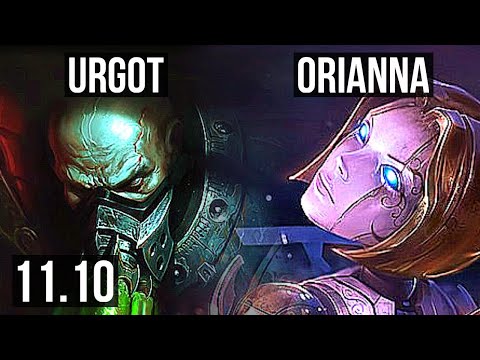 URGOT vs ORIANNA (MID) | 8/0/4, Legendary, 400+ games, 1.0M mastery | EUW Diamond | v11.10