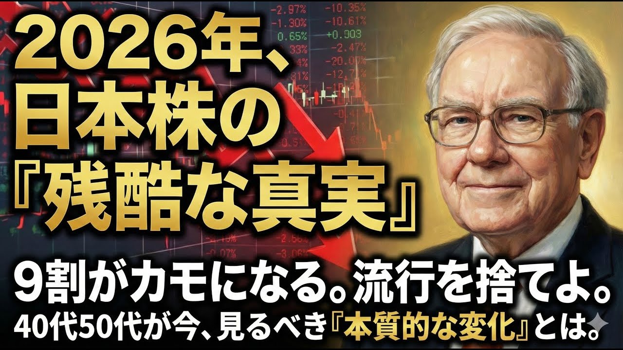 【まだ買うな、焦るな】「みんなが買っているから」という理由で投資する人は、バブルの頂点で買う羽目になります。日本株をバフェットはどう見るか。2026年を天国にする銘柄と地獄に落とす銘柄の決定的違い。