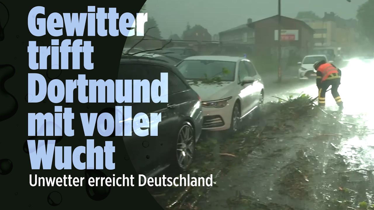 Gewitter walzen über Deutschland, Dortmund kämpft gegen das Chaos