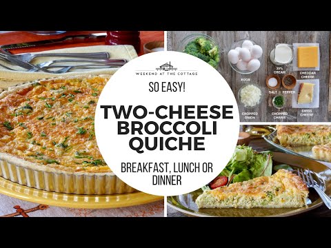 Our favourite TWO-CHEESE BROCCOLI QUICHE recipe!