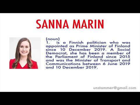 How to Pronounce Sanna Marin