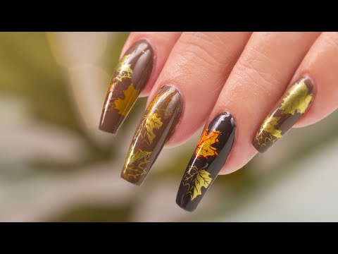 Fall Leaves Nail Art