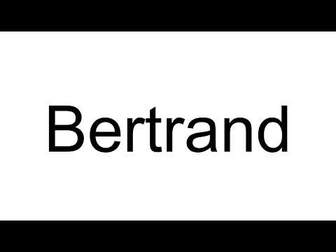 How to Pronounce Bertrand (French)