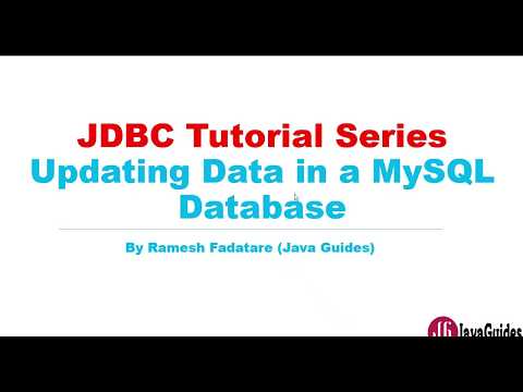 JDBC Tutorial Part 5 Updating Data in a MySQL Database